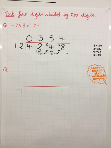 year 56 maths short division differentiated worksheetanswersmodel