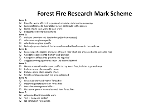 forest-fires-scheme-of-work-teaching-resources