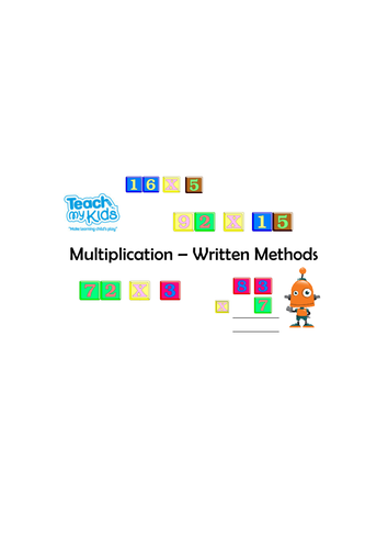 Multiplication Written Methods Worksheets Pack