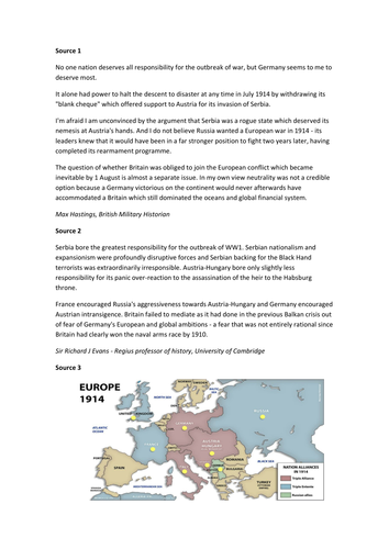 world war 1 research task