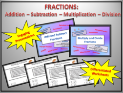 FRACTIONS : ADD - SUBTRACT- MULTIPLY - DIVIDE | Teaching Resources