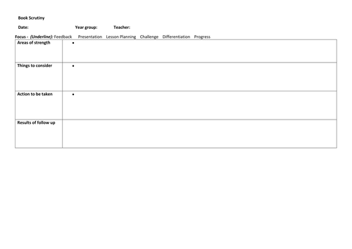 Book scrutiny guide for SLT and middle leaders | Teaching Resources