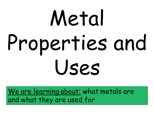 iGCSE Metals and Metal Extraction Scheme of Work