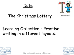 The Christmas Lottery | Teaching Resources