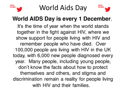 world aids day assignment pdf