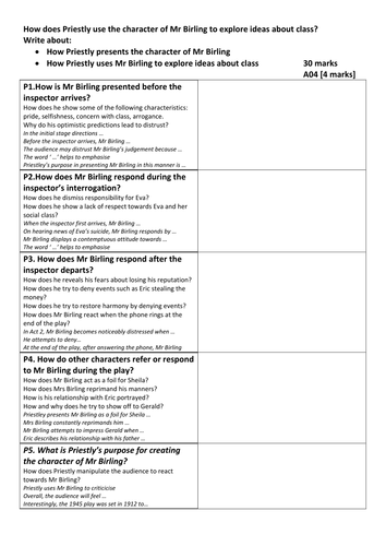 Mr Birling | Teaching Resources