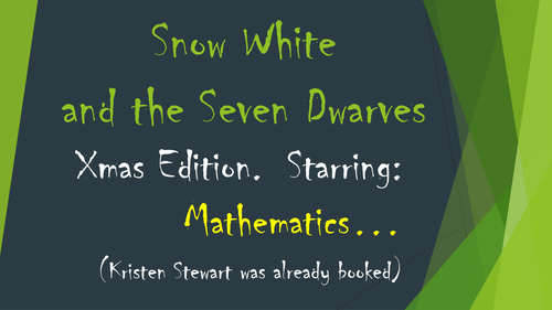Xmas Snow White Mathematics Word Problems Story Powerpoint