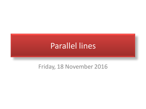 Angles associated with Parallel lines