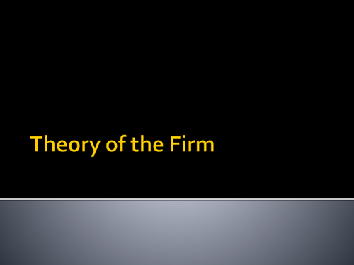 Theory of the firm and Diminishing Returns