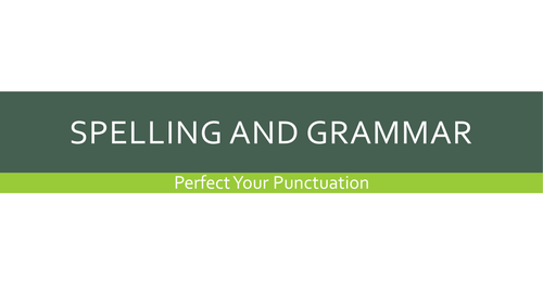 Grammar, punctuation and spelling quiz
