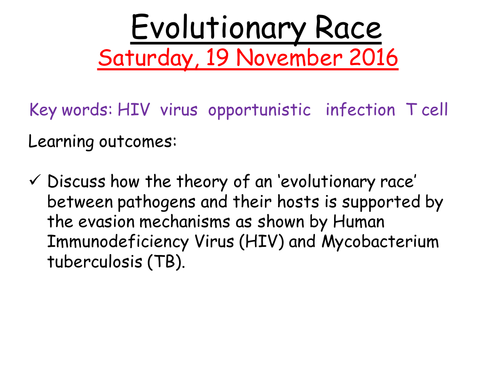 Evolutionary Race between pathogens and humans