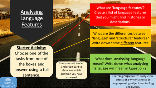 AQA GCSE New Spec English Language Paper 1, Question 2 Lesson (8700)