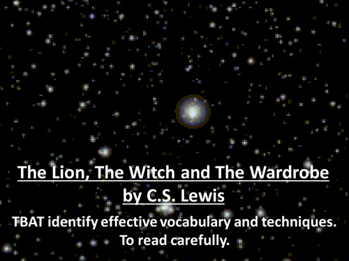 The Lion, The Witch and The Wardrobe | Teaching Resources