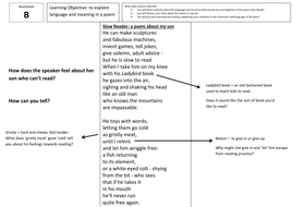 Slow Reader poem lesson with worksheets | Teaching Resources