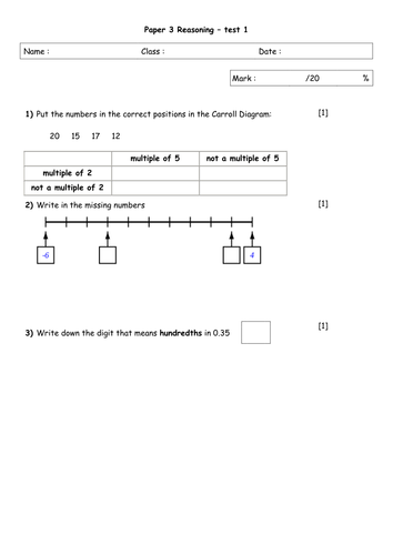 5 reasoning KS2 SATs papers year 6