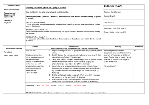 KS3 Media Taster/OFSTED/Interview Lesson | Teaching Resources