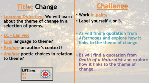 WJEC Change Poetry Recap