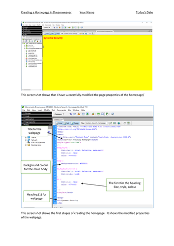 HTML & Dreamweaver - Lesson 1