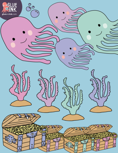 Underwater Adventure #1 Clip Art – Commercial Use | Teaching Resources