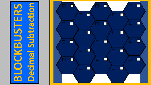 Decimal Subtraction Blockbusters Game