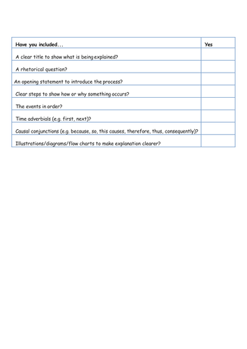 Explanation text  -  Success Criteria   3 way differentiation.