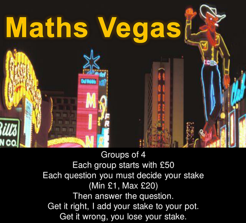 Maths Vegas - Year 7 High Attainment