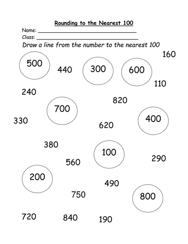 Rounding nearest 10 and 100 | Teaching Resources