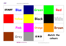 Colours - Dominoes Matching game | Teaching Resources