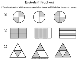 equivalent fractions year 2 by teacher of primary