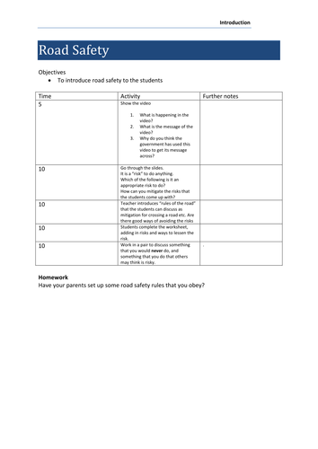 Road Safety and journey to school lesson | Teaching Resources