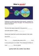 Science - What Is Gravity? worksheet | Teaching Resources