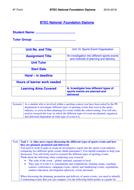 Btec sport level 3 unit 5 application of fitness testing picture