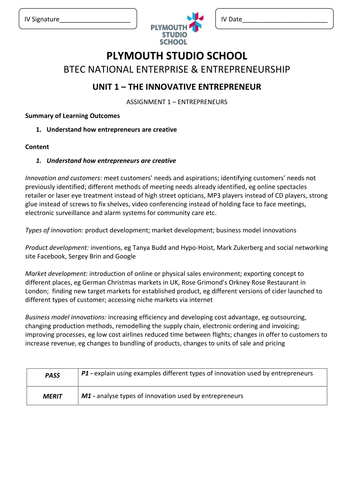 Btec observation record sheet picture