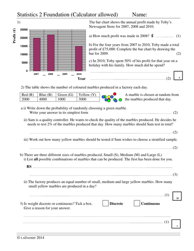Free example of the 36 homework assignments; Statistics and Number write on practice assignment