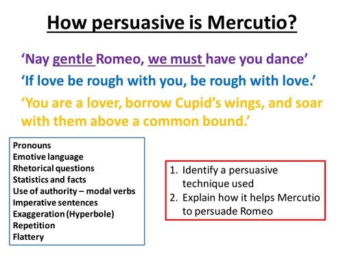 Romeo and Juliet new specification 9-1 Act 1 scene 4 updated | Teaching ...