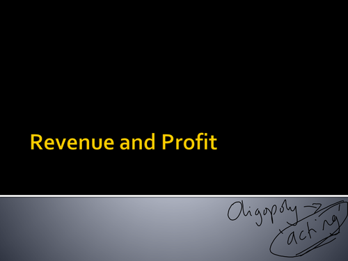 A2 Economics Revenue and Profit types