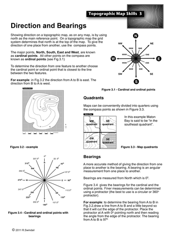 Topographic Map Skills 3 - Map direction and bearings