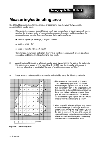 Topographic Map Skills Measuring Area -