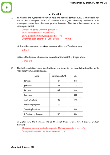 ChemSchool: Alkanes