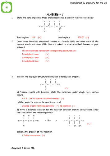 ChemSchool: Alkenes and their reactions