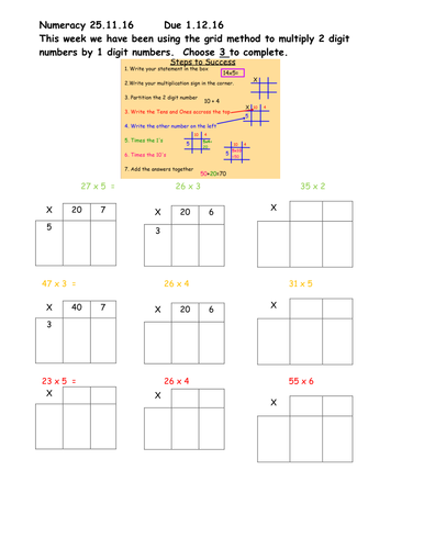 grid method homework