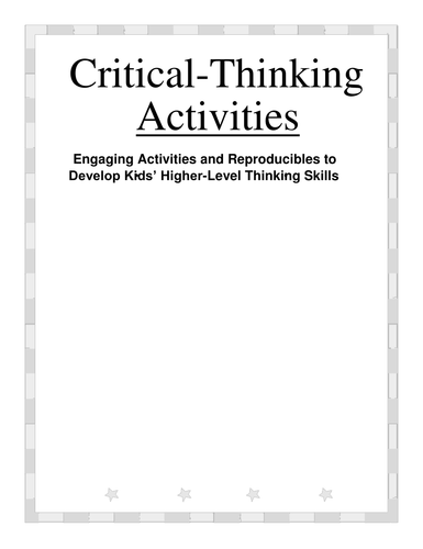 critical thinking introduction activity