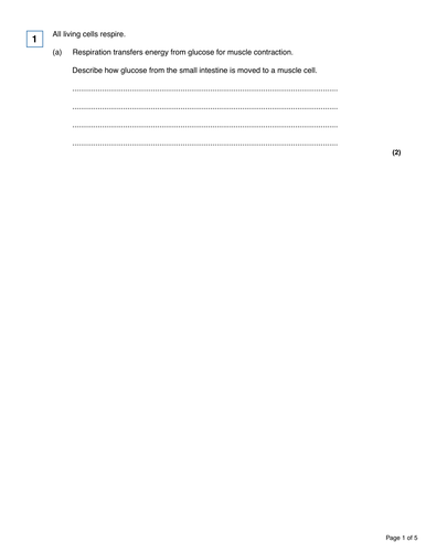AQA Biology 4.4- L4 Anaerobic Respiration | Teaching Resources