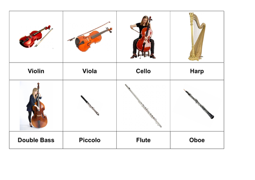 Instrument Matching Cards or Music Display / Organisational Labels ...