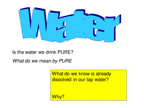 AQA C3 .2 Water Pwpt to take through the module