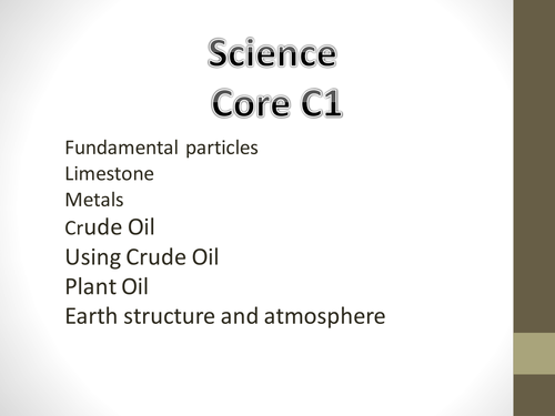 AQA Science Chemistry   2017 final exam C1 course