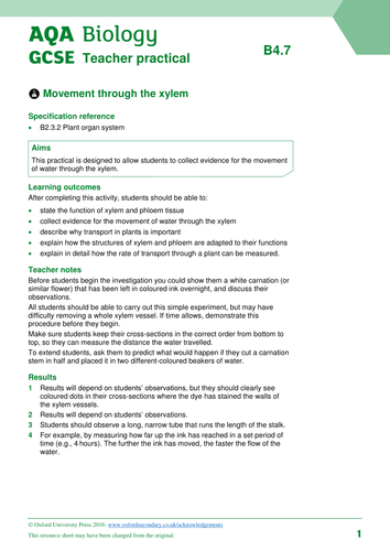 NEW AQA 9 -1 TRILOGY BIOLOGY - UNIT 2 - ORGANISATION | Teaching Resources
