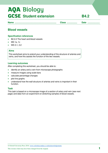 NEW AQA 9 -1 TRILOGY BIOLOGY - UNIT 2 - ORGANISATION | Teaching Resources