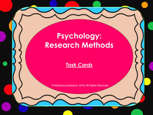 research methods in psychology flashcards