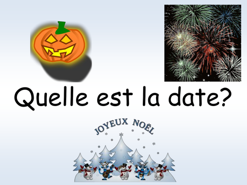 French Basics - powerpoint lesson introducing months and dates